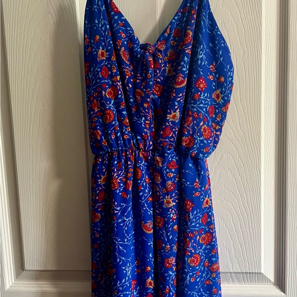 Floral Blue Mini Dress